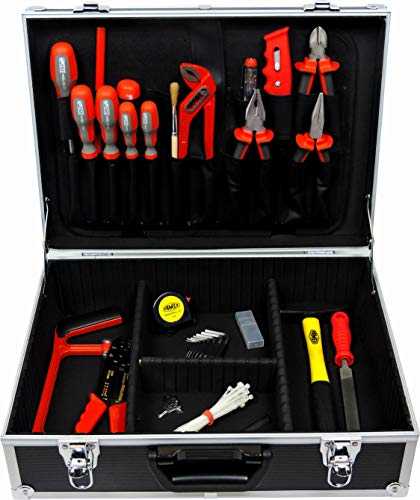 FAMEX 759-65 Werkzeugkoffer Werkzeug Set Werkzeugkasten mit Werkzeug komplett 