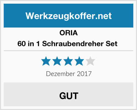 ORIA 60 in 1 Schraubendreher Set  Test