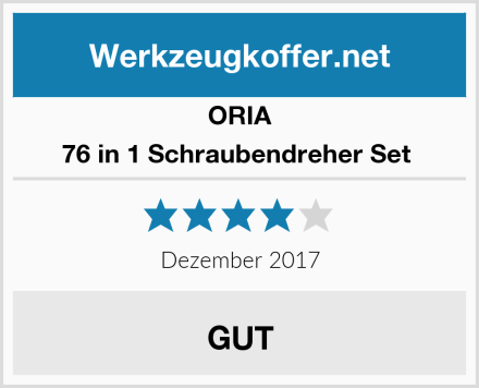 ORIA 76 in 1 Schraubendreher Set  Test
