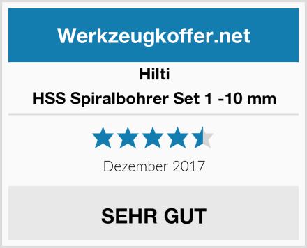 Hilti HSS Spiralbohrer Set 1 -10 mm Test