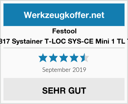 Festool 203817 Systainer T-LOC SYS-CE Mini 1 TL TRA Test