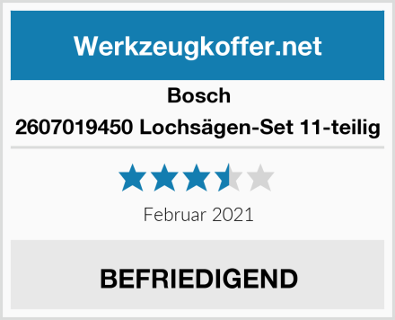 Bosch 2607019450 Lochsägen-Set 11-teilig Test