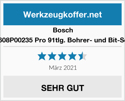 Bosch 2608P00235 Pro 91tlg. Bohrer- und Bit-Set Test