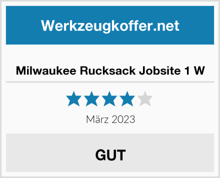  Milwaukee Rucksack Jobsite 1 W Test